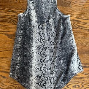 Snake Print Tank Top - Black & Gray